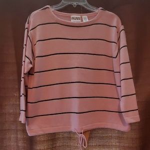 Pink striped sweater